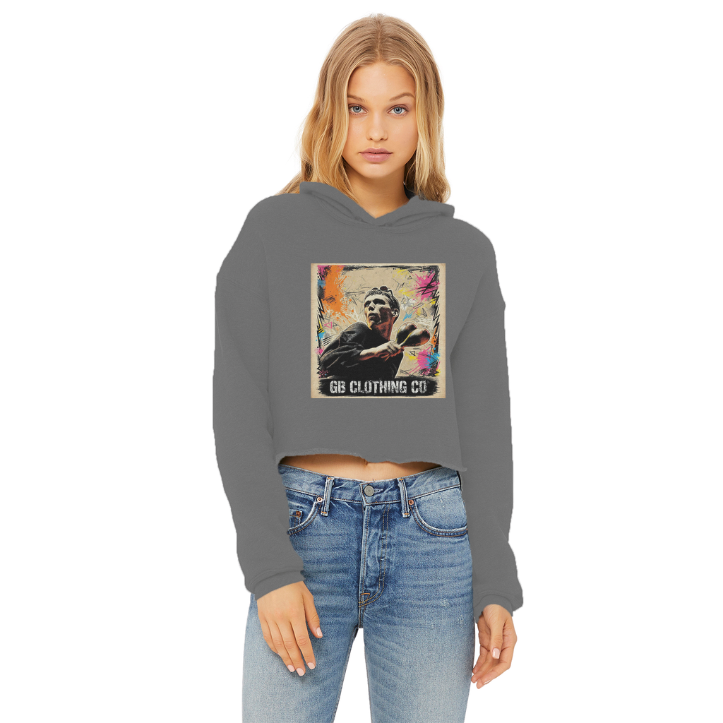 GB Legends - Bez Ladies Cropped Raw Edge Hoodie