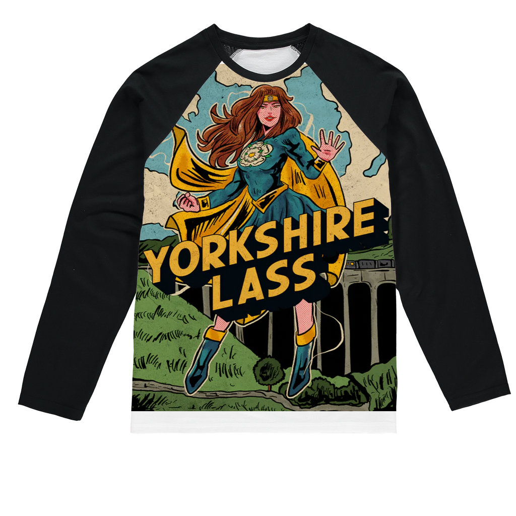 Yorkshire Lass Sublimation Baseball Long Sleeve T-Shirt