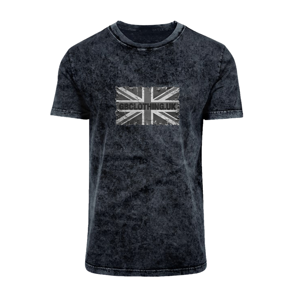 Distressed Black Flag Acid Washed T-Shirt