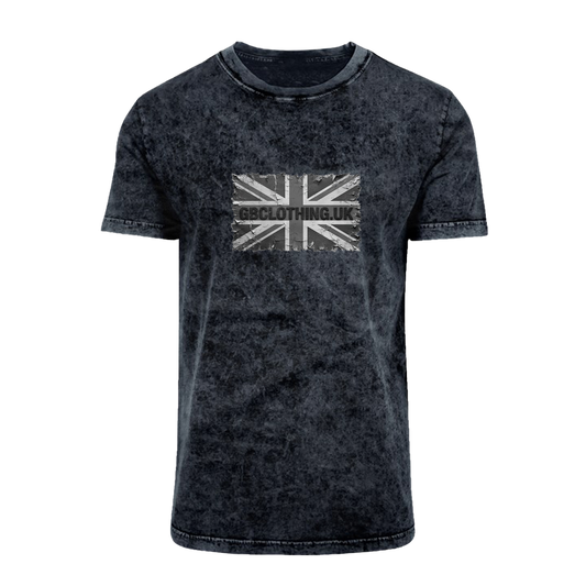 Distressed Black Flag Acid Washed T-Shirt