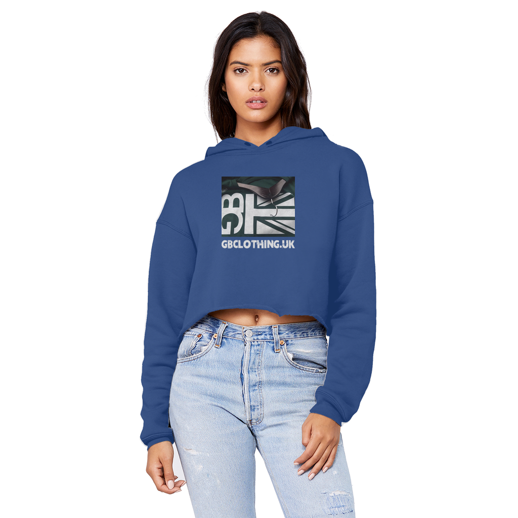 GB Clothing Cropped Raw Edge Boyfriend Hoodie
