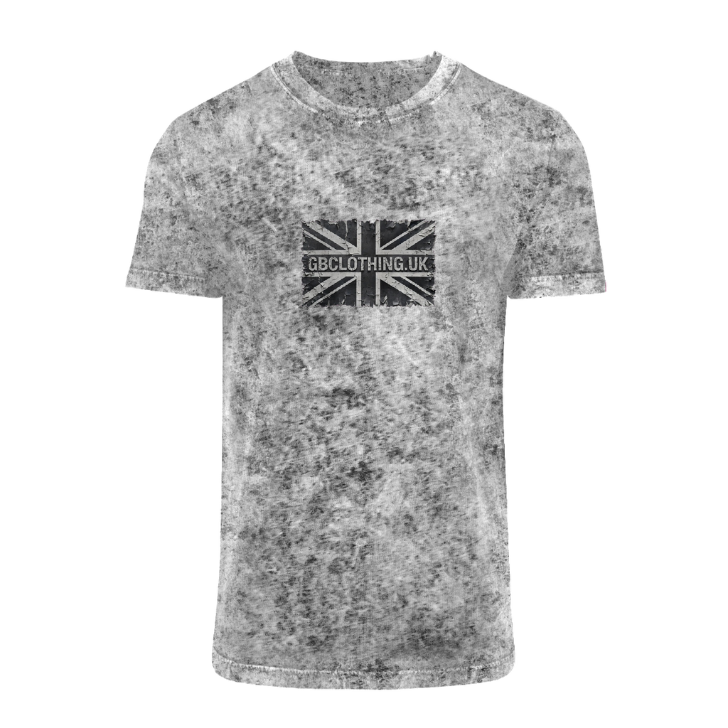 Distressed Black Flag Acid Washed T-Shirt