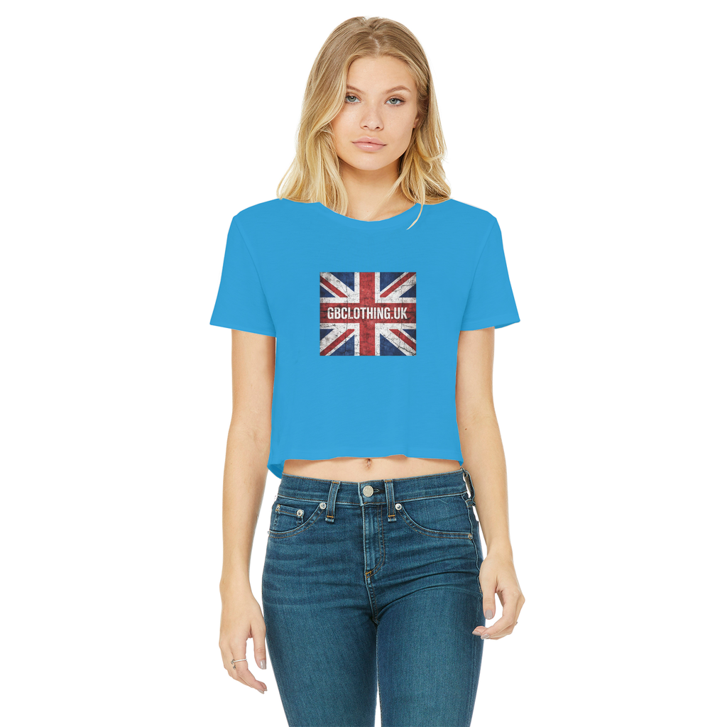 GB Classic Women's Cropped Raw Edge T-Shirt
