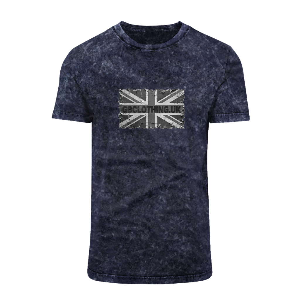Distressed Black Flag Acid Washed T-Shirt