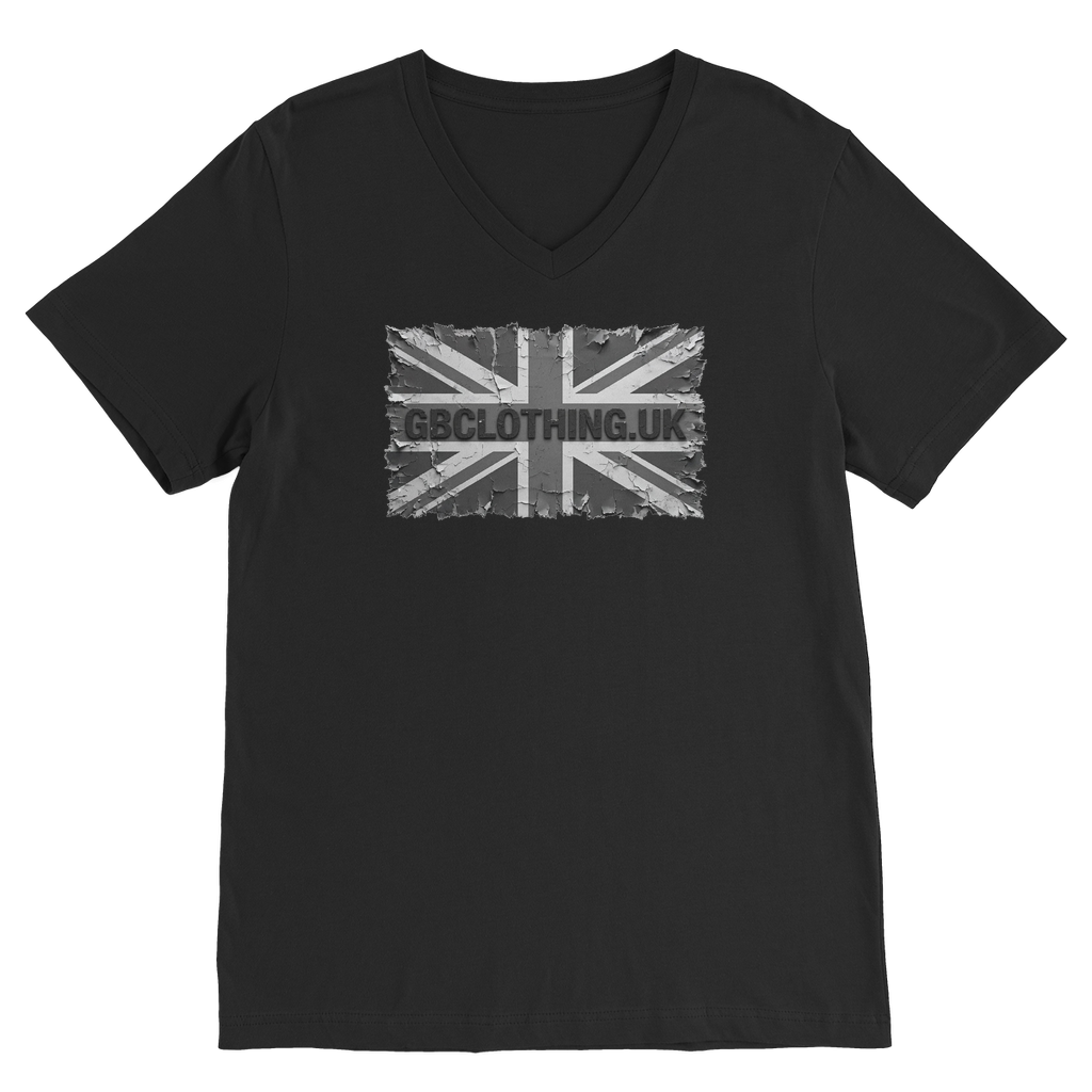 Distressed Black Flag Premium V-Neck T-Shirt