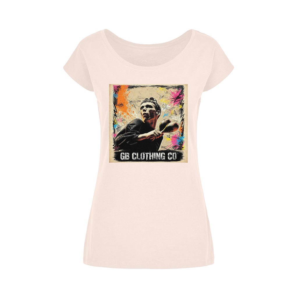 GB Legends - Bez Wide Neck Womens T-Shirt XS-5XL