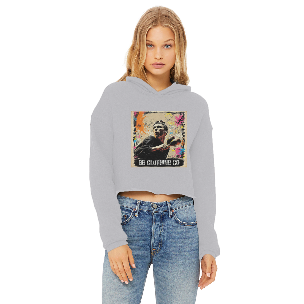 GB Legends - Bez Ladies Cropped Raw Edge Hoodie