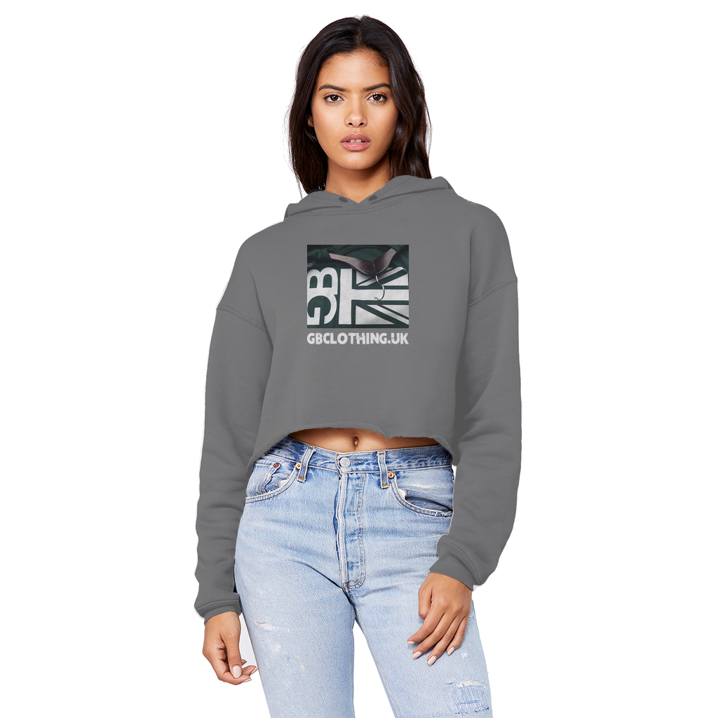 GB Clothing Cropped Raw Edge Boyfriend Hoodie
