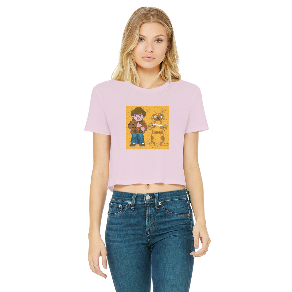 Charly Says Classic Women's Cropped Raw Edge T-Shirt