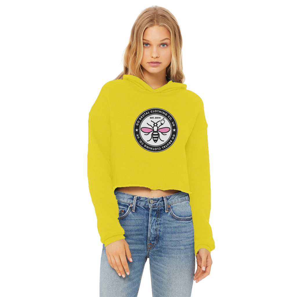 GBee Of Manchester Ladies Cropped Raw Edge Hoodie