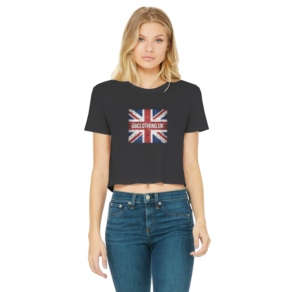 GB Classic Women's Cropped Raw Edge T-Shirt