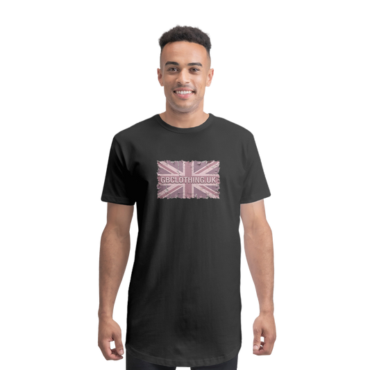 Distressed Pink Premium Long Body T-Shirt