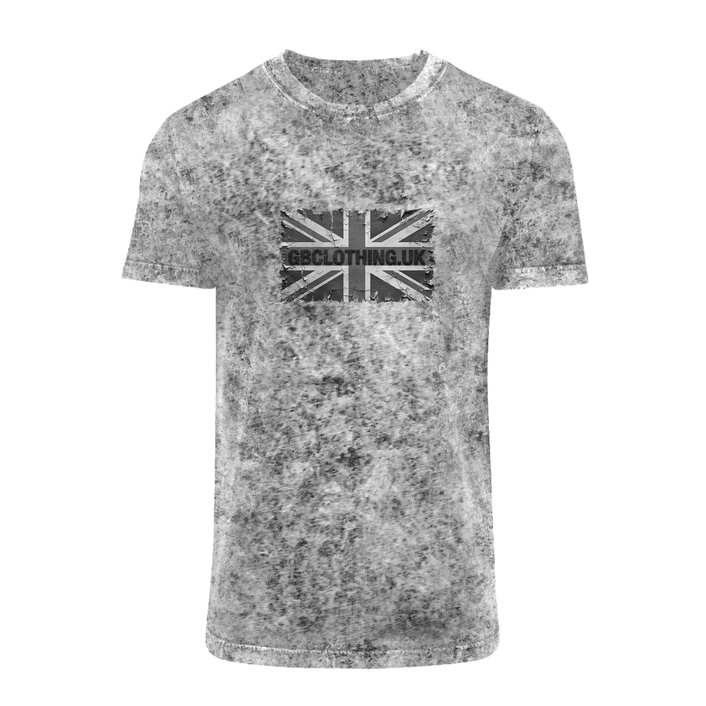 Distressed Black Flag Acid Washed T-Shirt