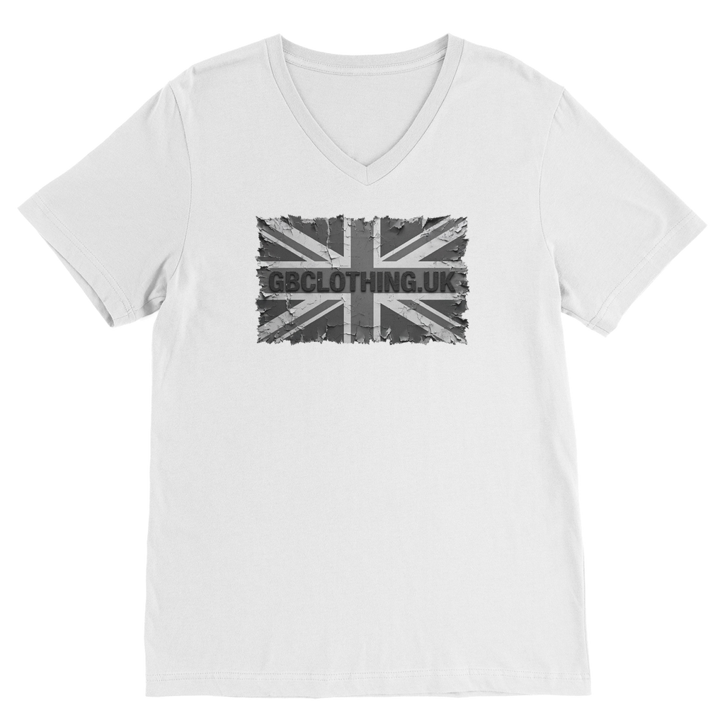 Distressed Black Flag Premium V-Neck T-Shirt