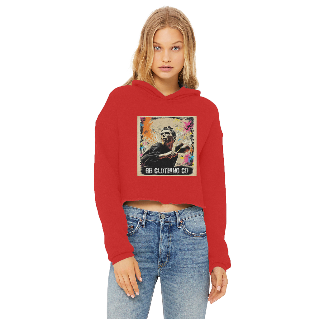 GB Legends - Bez Ladies Cropped Raw Edge Hoodie