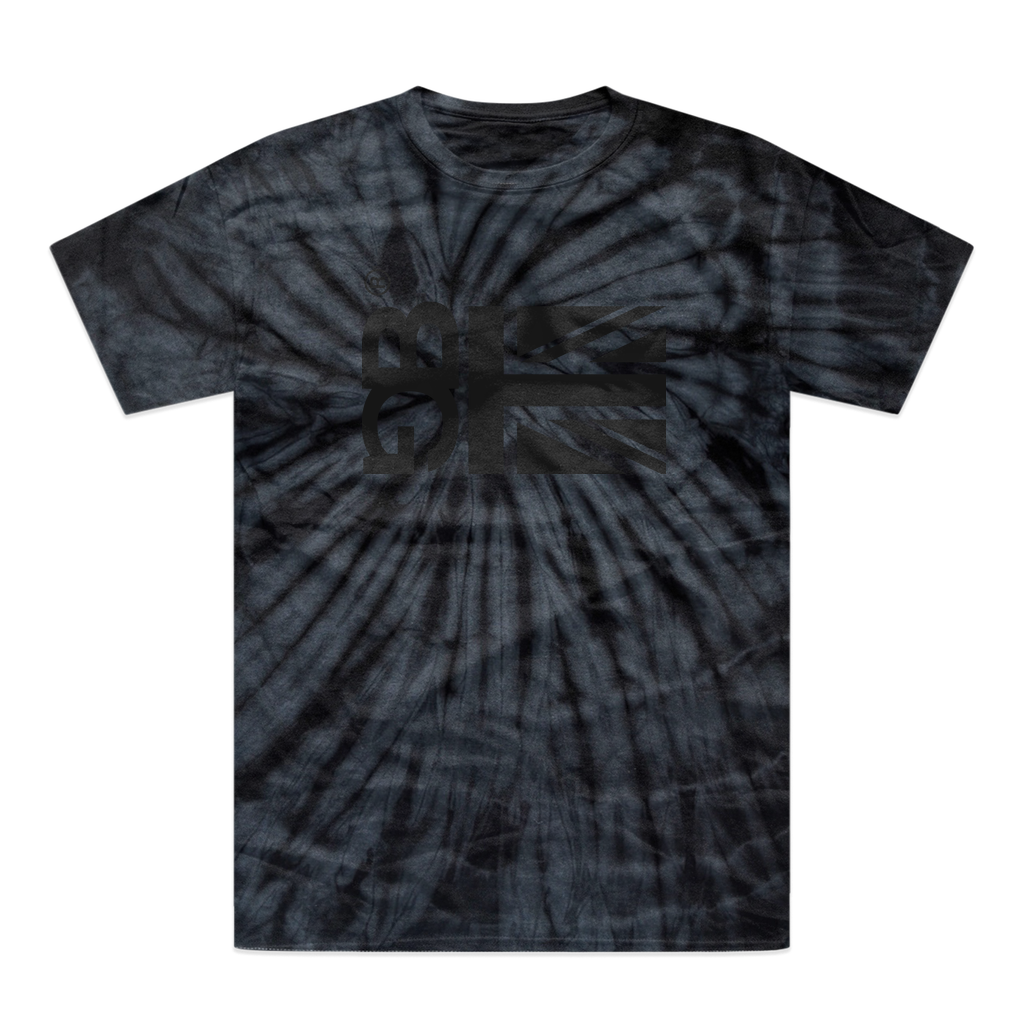 All Black Tonal Spider Tie-Dye T-Shirt