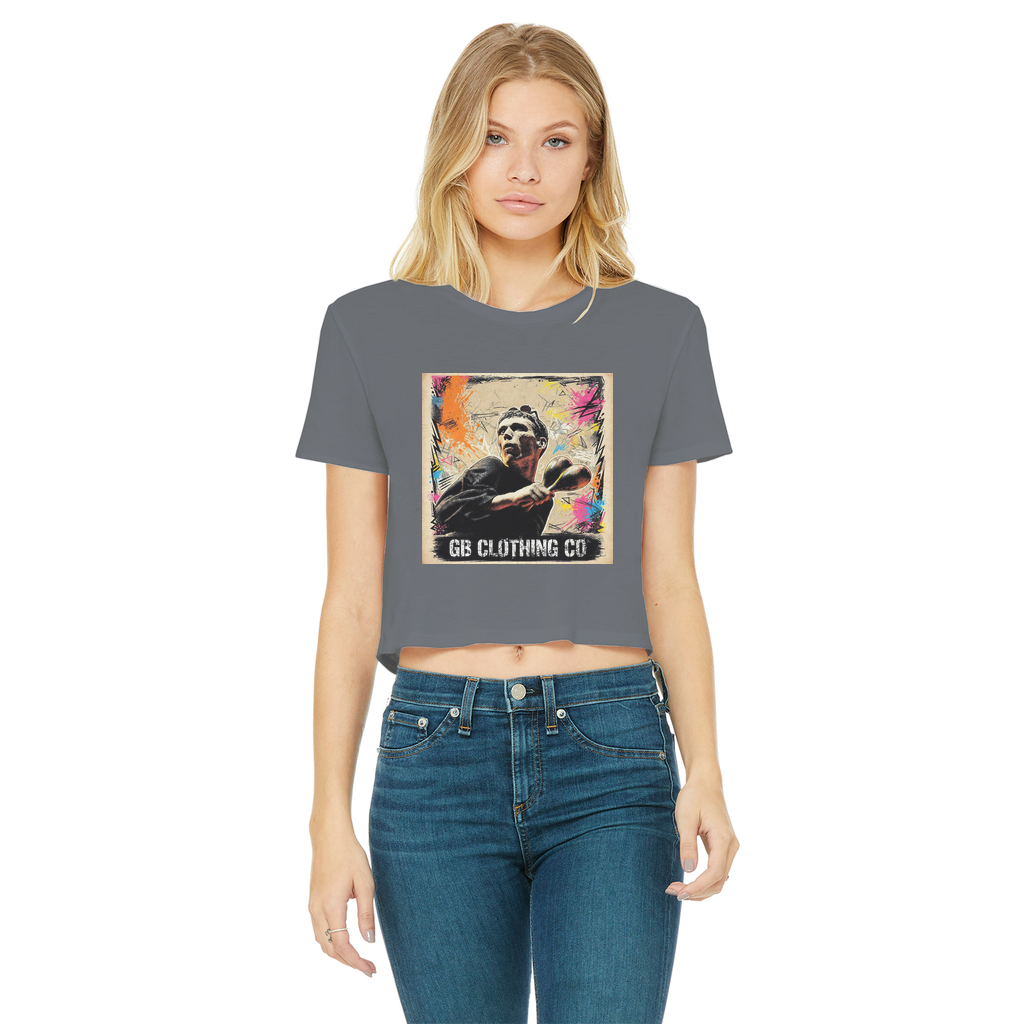 GB Legends - Bez Classic Women's Cropped Raw Edge T-Shirt