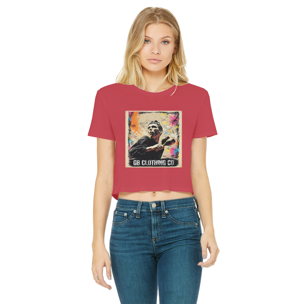 GB Legends - Bez Classic Women's Cropped Raw Edge T-Shirt