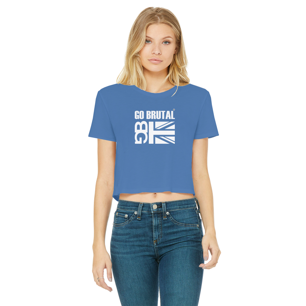 Go Brutal Classic Women's Cropped Raw Edge T-Shirt