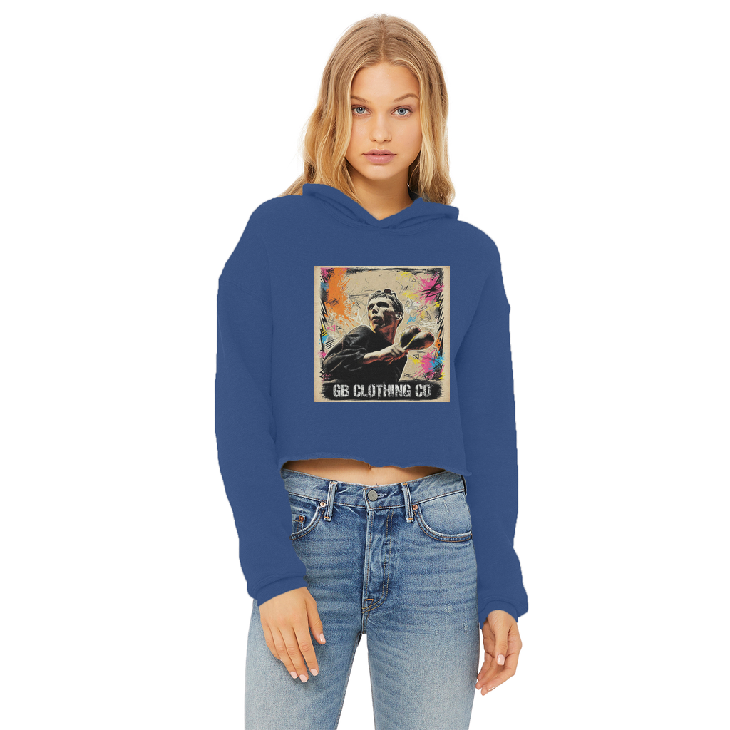 GB Legends - Bez Ladies Cropped Raw Edge Hoodie