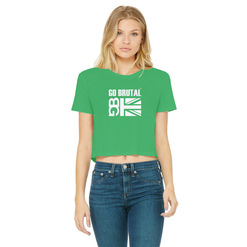 Go Brutal Classic Women's Cropped Raw Edge T-Shirt