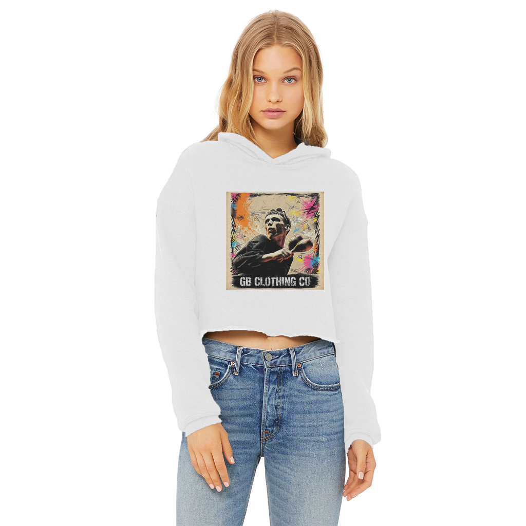 GB Legends - Bez Ladies Cropped Raw Edge Hoodie