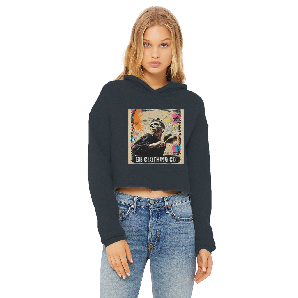 GB Legends - Bez Ladies Cropped Raw Edge Hoodie