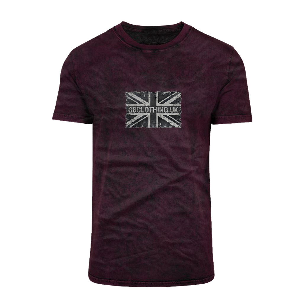 Distressed Black Flag Acid Washed T-Shirt