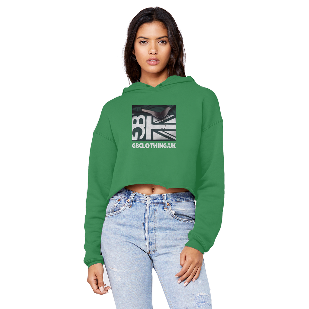 GB Clothing Cropped Raw Edge Boyfriend Hoodie