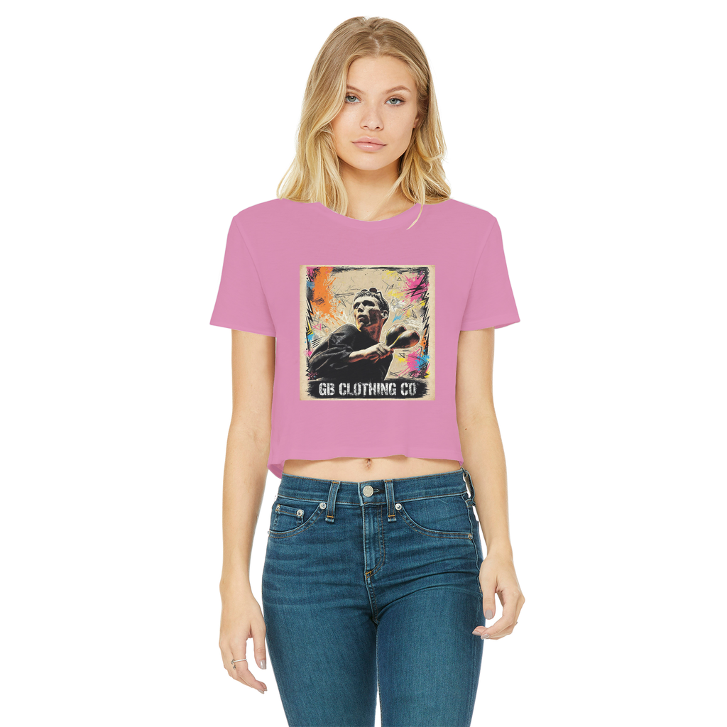 GB Legends - Bez Classic Women's Cropped Raw Edge T-Shirt