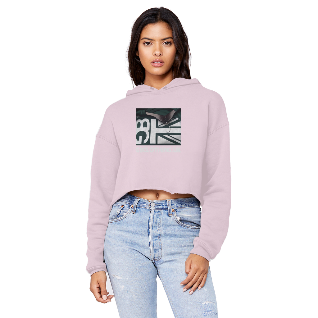 GB Clothing Cropped Raw Edge Boyfriend Hoodie
