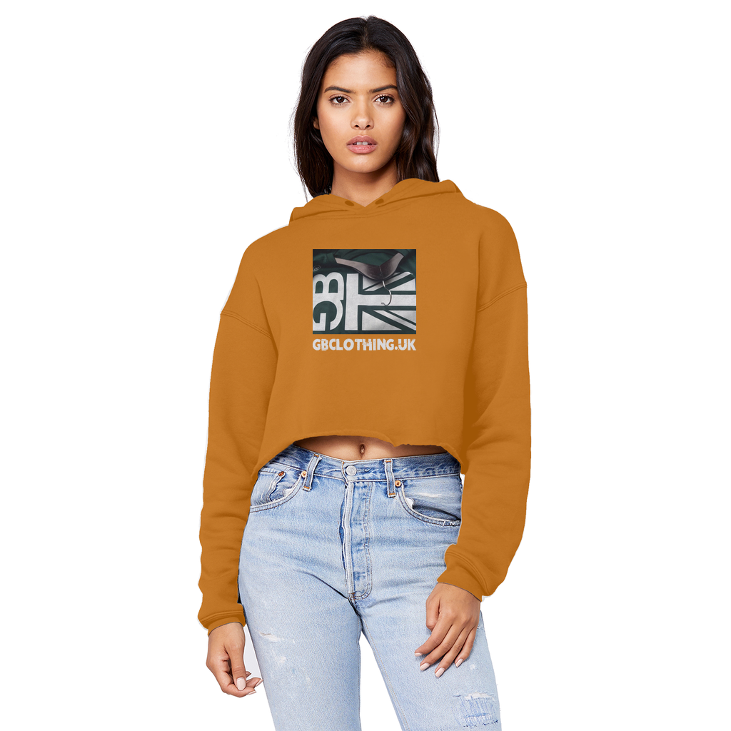 GB Clothing Cropped Raw Edge Boyfriend Hoodie