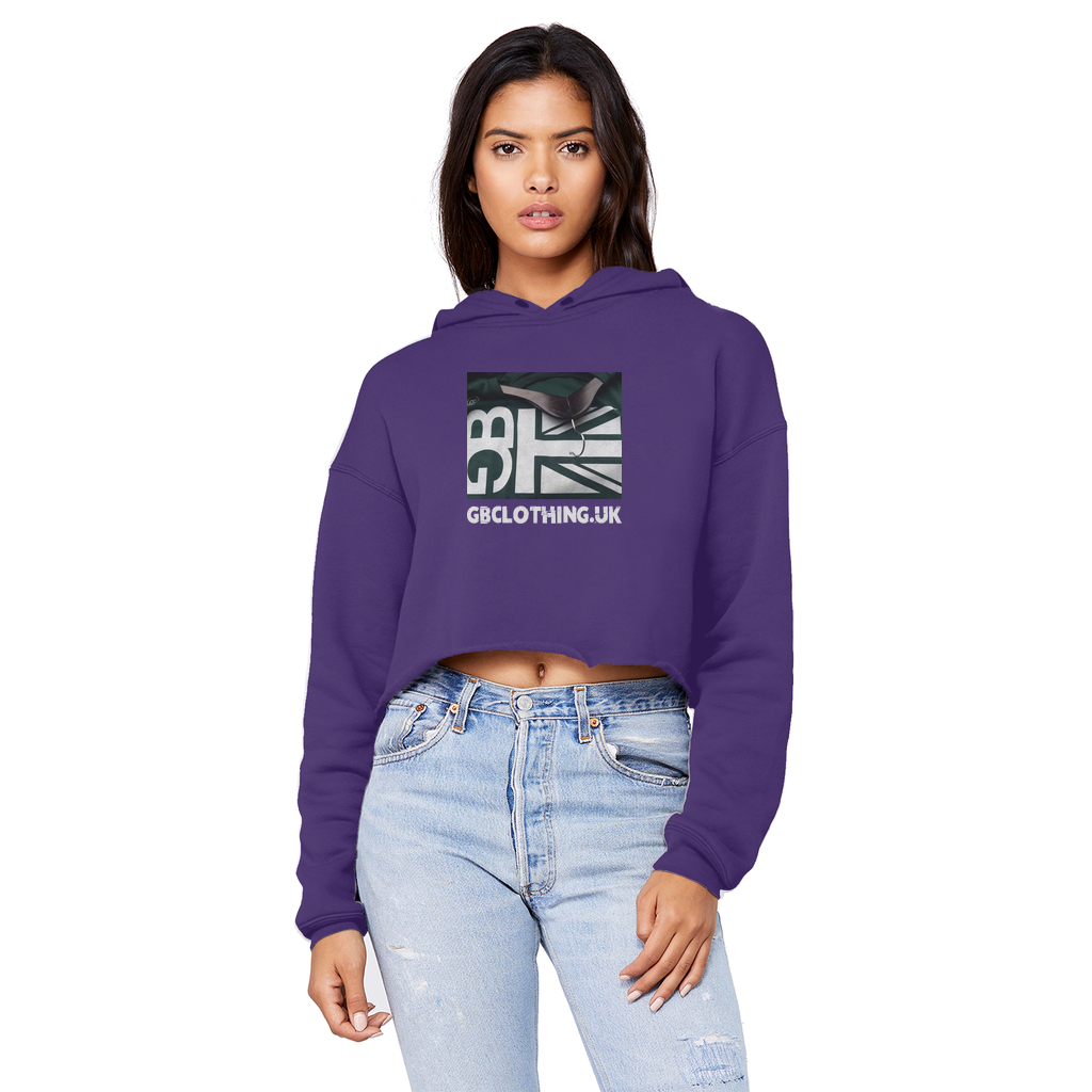 GB Clothing Cropped Raw Edge Boyfriend Hoodie