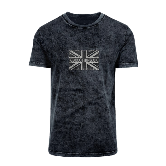 Distressed Black Flag Acid Washed T-Shirt