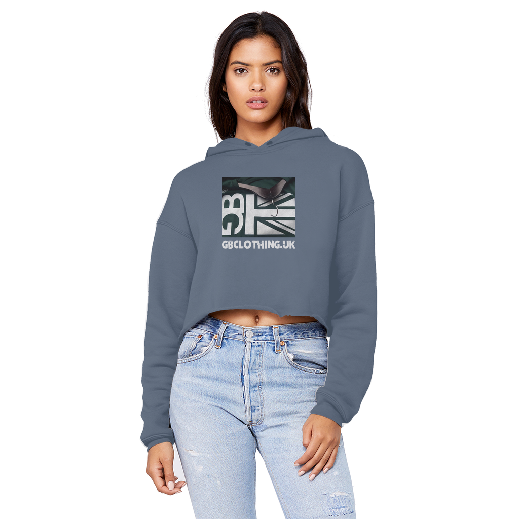 GB Clothing Cropped Raw Edge Boyfriend Hoodie