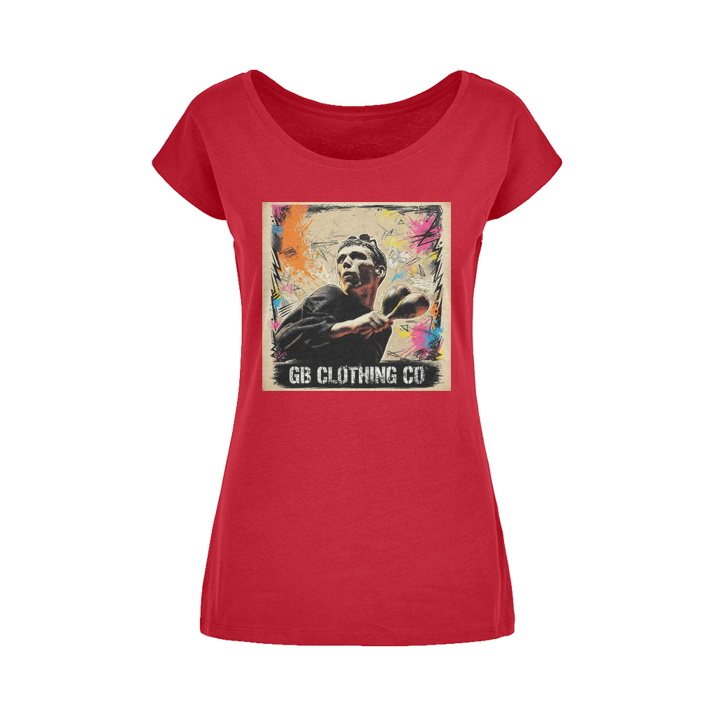GB Legends - Bez Wide Neck Womens T-Shirt XS-5XL