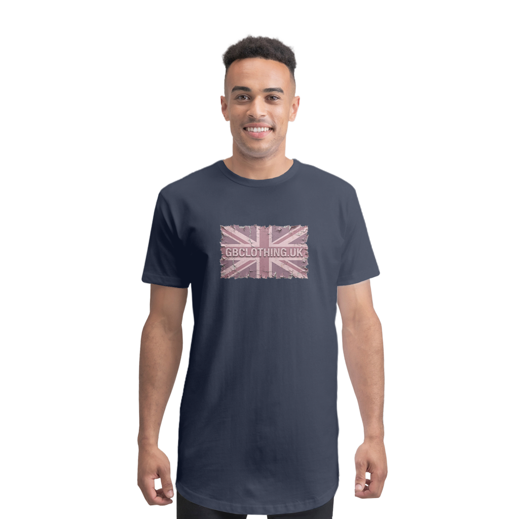 Distressed Pink Premium Long Body T-Shirt