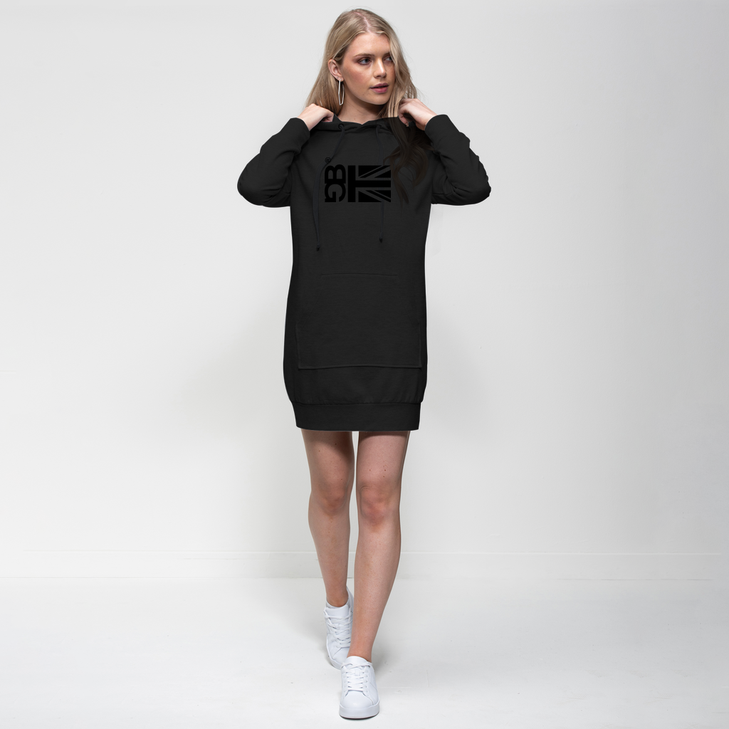 All Black Premium Adult Hoodie Dress