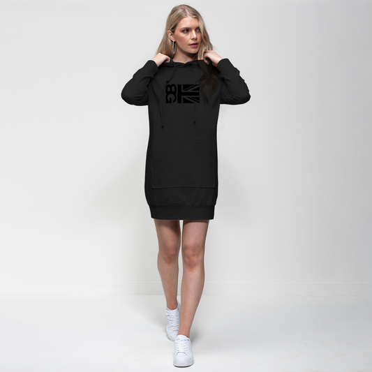 All Black Premium Adult Hoodie Dress