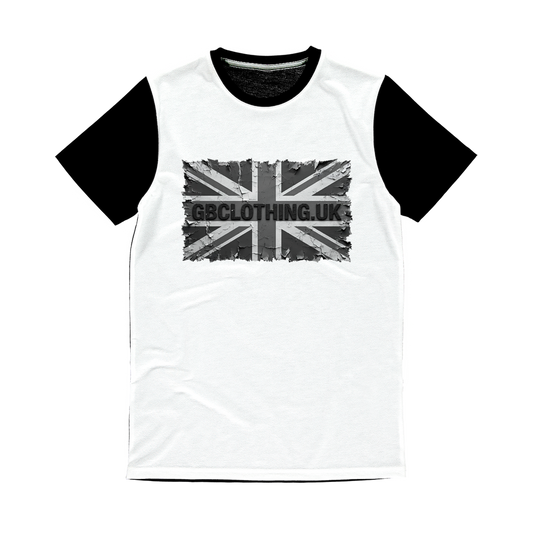 Distressed Black Flag Classic Sublimation Panel T-Shirt