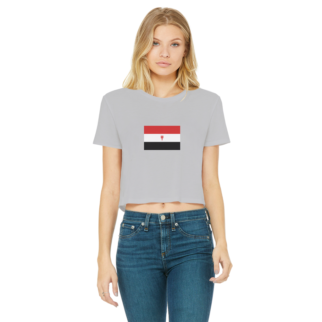 Red Republic Classic Women's Cropped Raw Edge T-Shirt