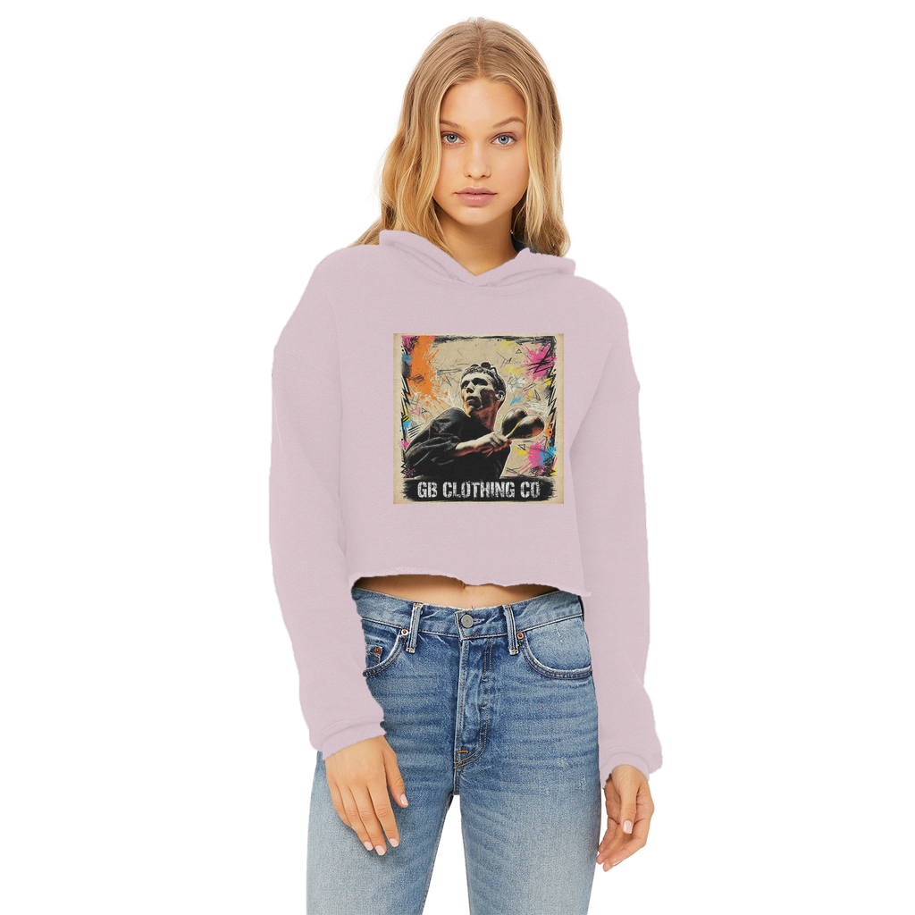 GB Legends - Bez Ladies Cropped Raw Edge Hoodie