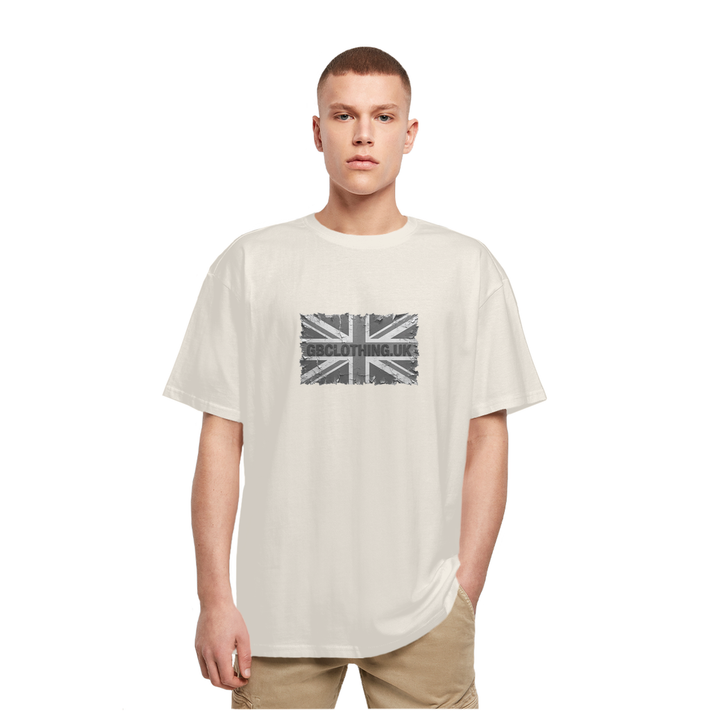 Distressed Black Flag Heavy Oversized T-Shirt