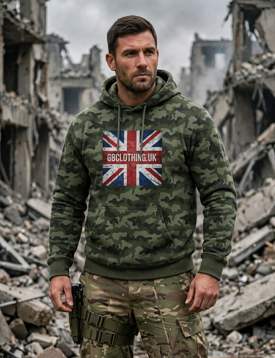 GB Camouflage Adult Hoodie