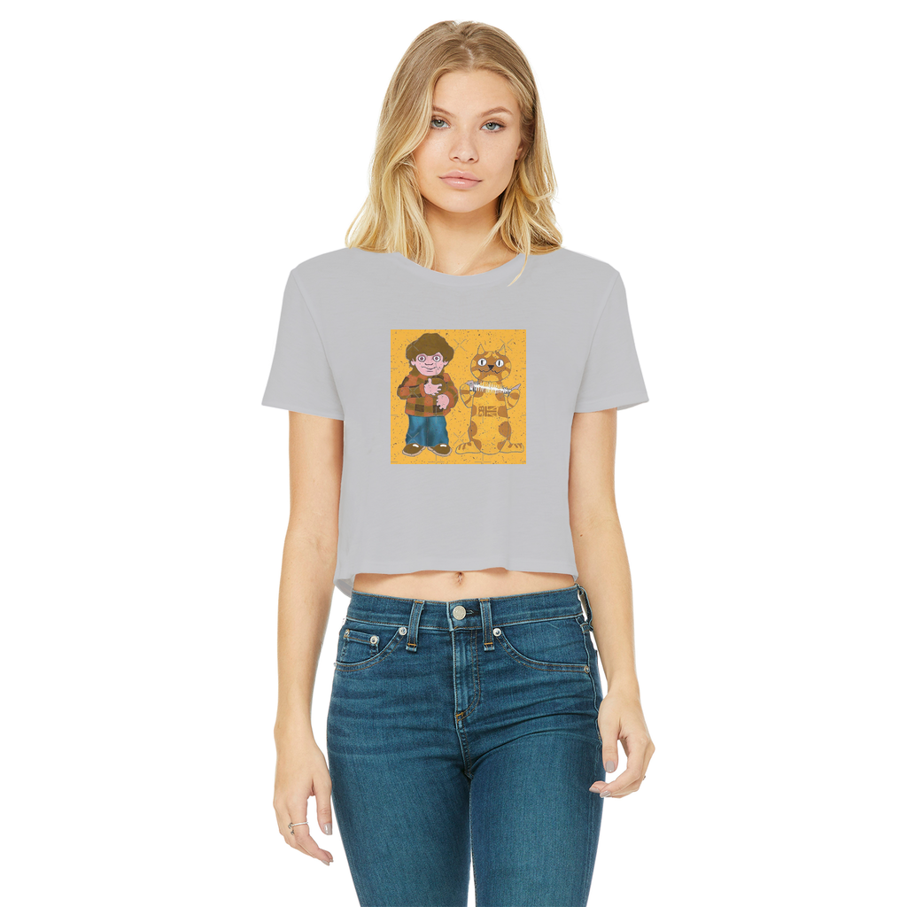 Charly Says Classic Women's Cropped Raw Edge T-Shirt