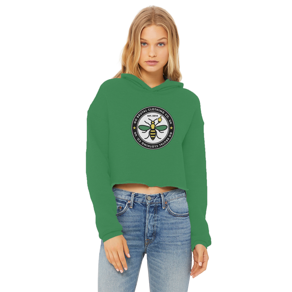 GBee Of Manchester Ladies Cropped Raw Edge Hoodie