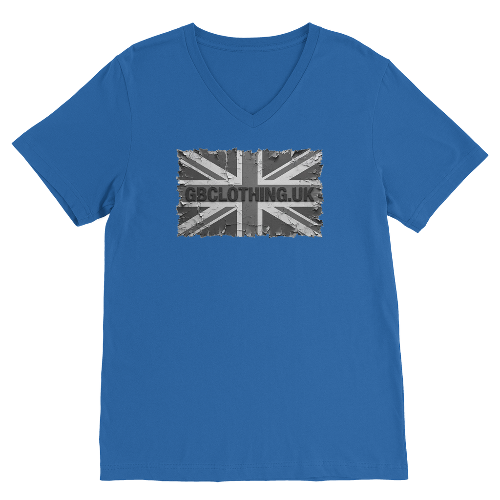 Distressed Black Flag Premium V-Neck T-Shirt