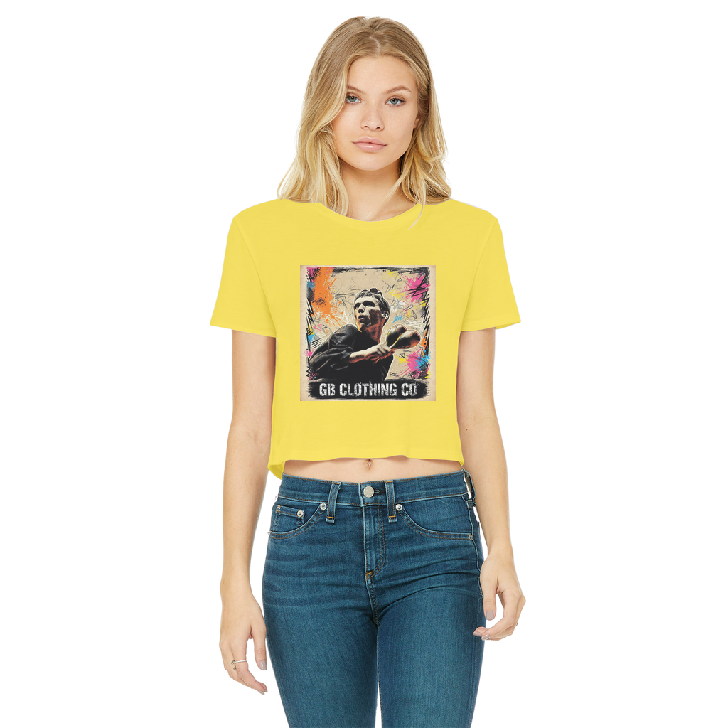 GB Legends - Bez Classic Women's Cropped Raw Edge T-Shirt