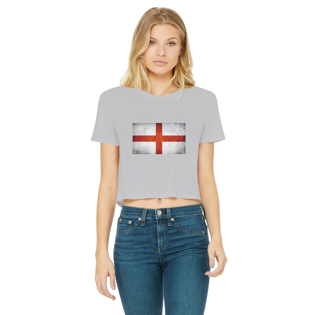 England Classic Women's Cropped Raw Edge T-Shirt