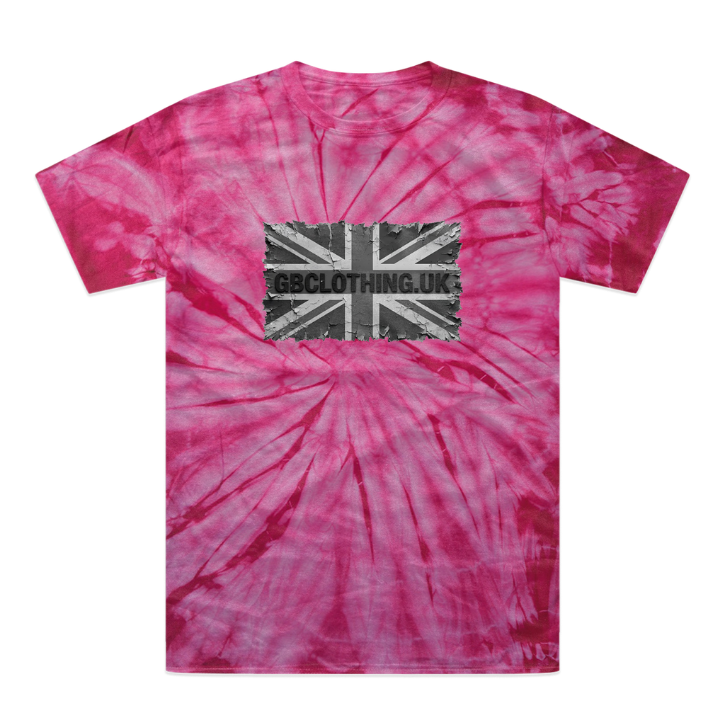 Distressed Black Flag Tonal Spider Tie-Dye T-Shirt